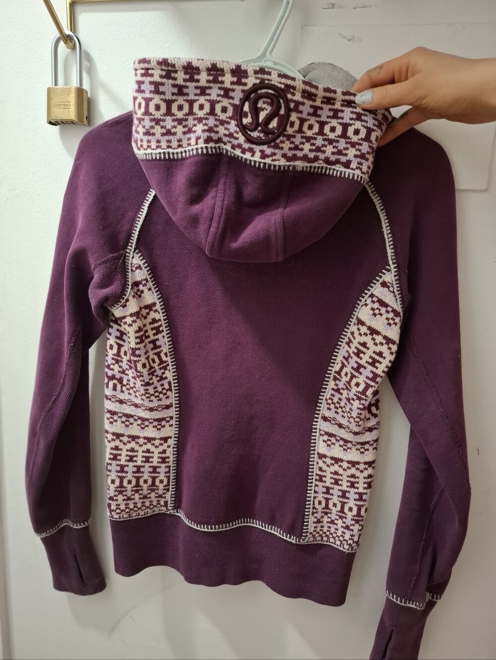 Lululemon Purple Patterned Special Edition Scuba Hoodie